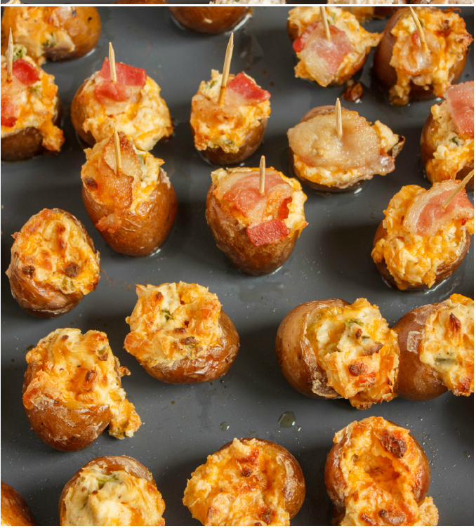 Jalapeño Stuffed Creamer Potato Poppers