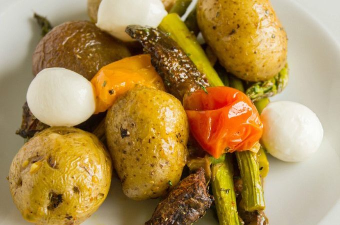 Easy Creamer Potatoes with Roasted Vegetables