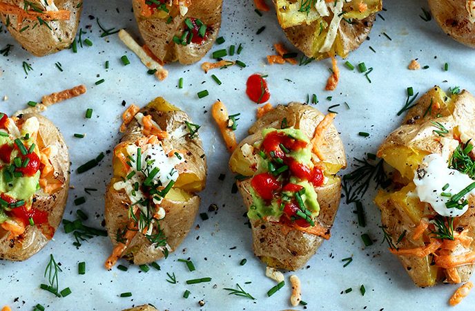 Bouchées végétaliennes de pommes de terre au four