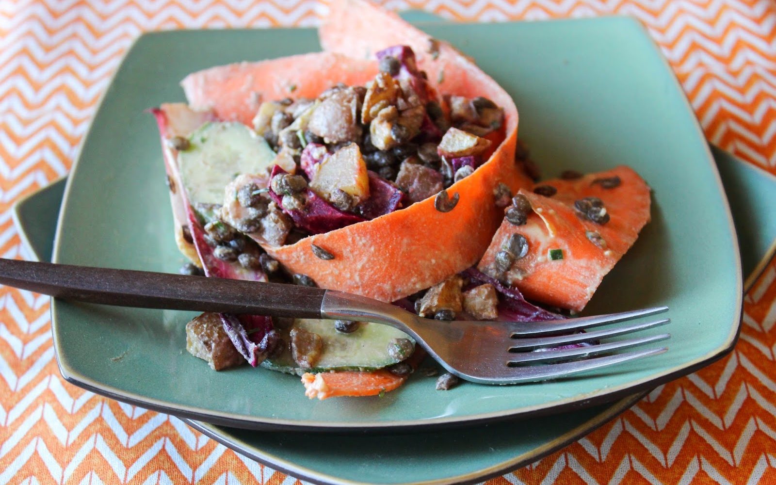 Veggie Power Salad with Lemon Tahini Dressing