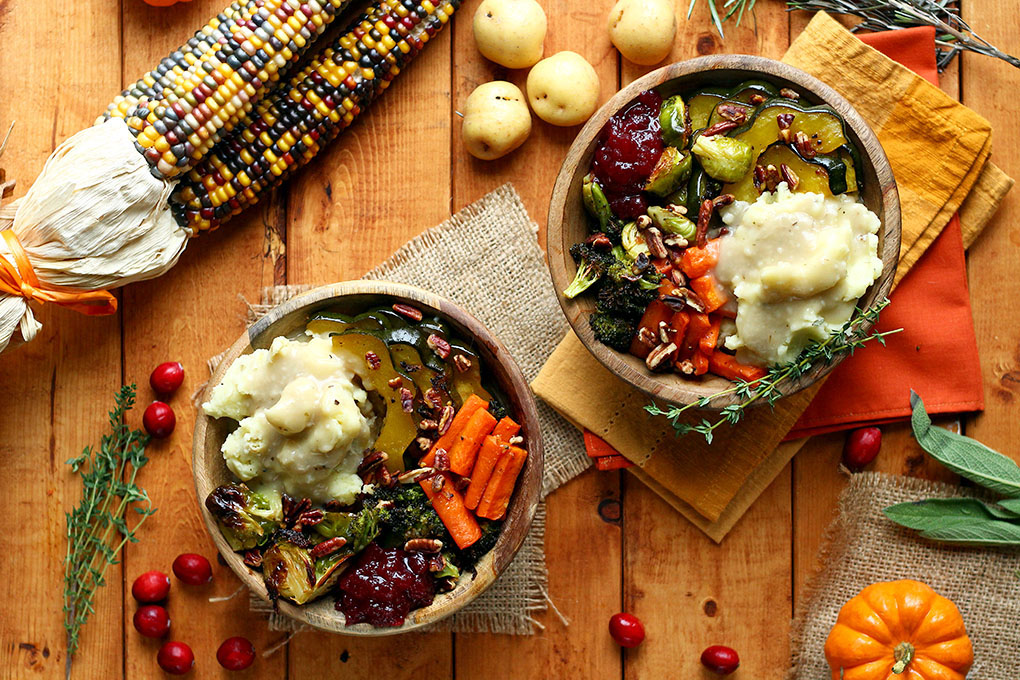 Roasted Veggie Thanksgiving Bowl