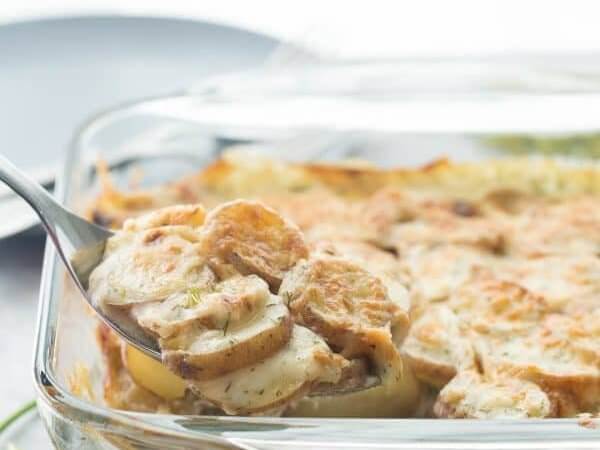 Gratin de pommes de terre léger et crémeux à l’aneth