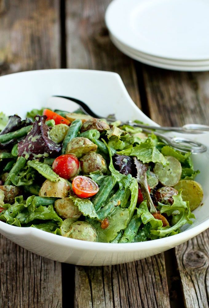 Roasted Potato Green Bean Salad