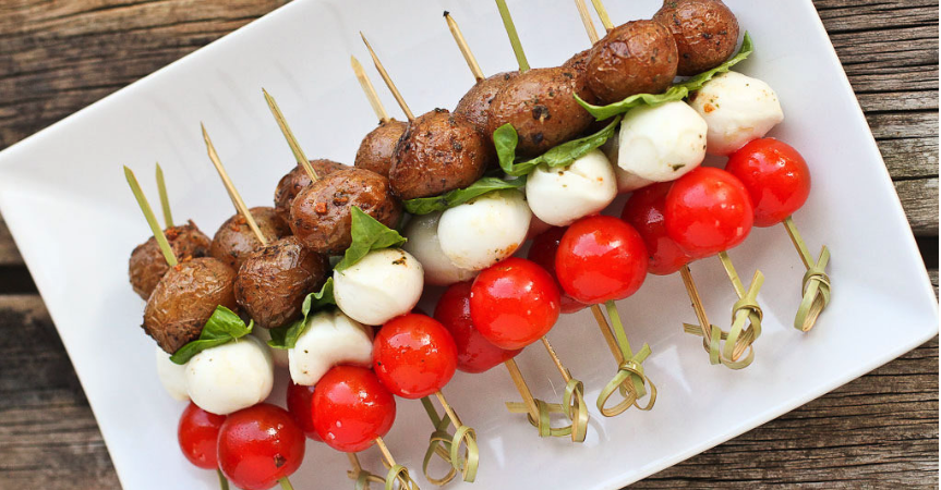 Caprese Potato Skewers