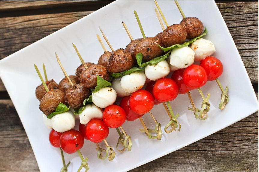 Caprese Potato Skewers