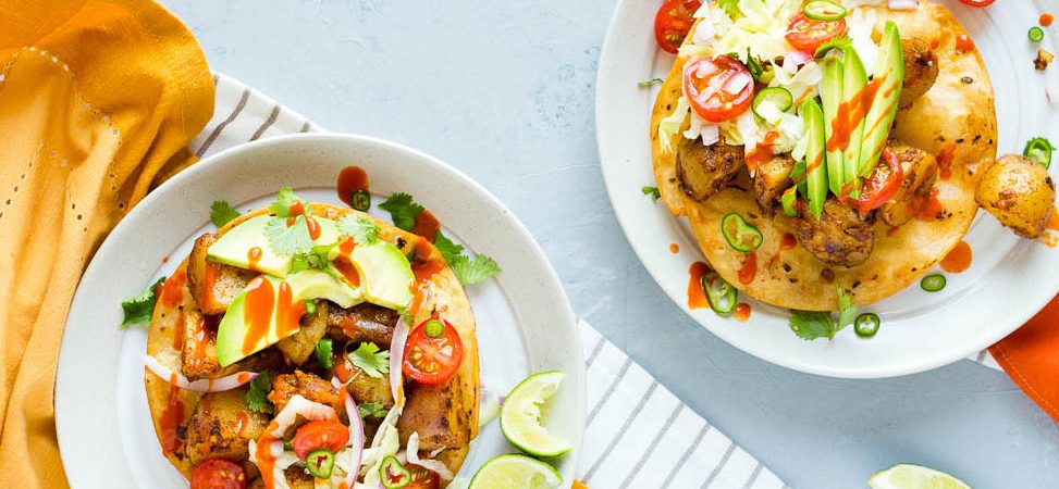 Easy Vegan Potato Tostadas