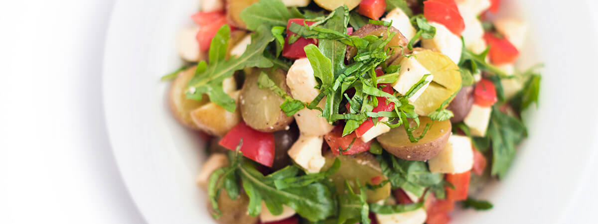 Salade de pommes de terre caprese