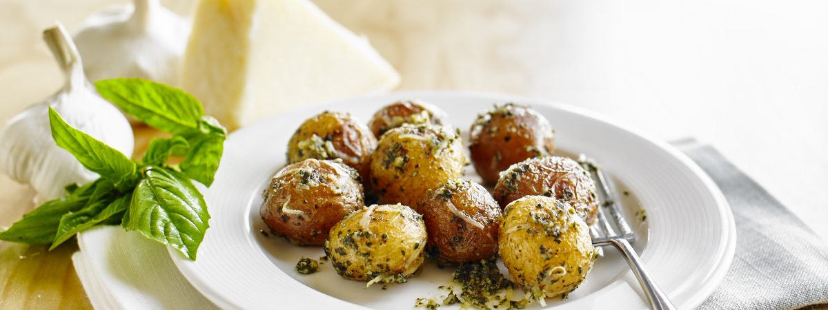 Pesto Parmesan Roasted Potatoes