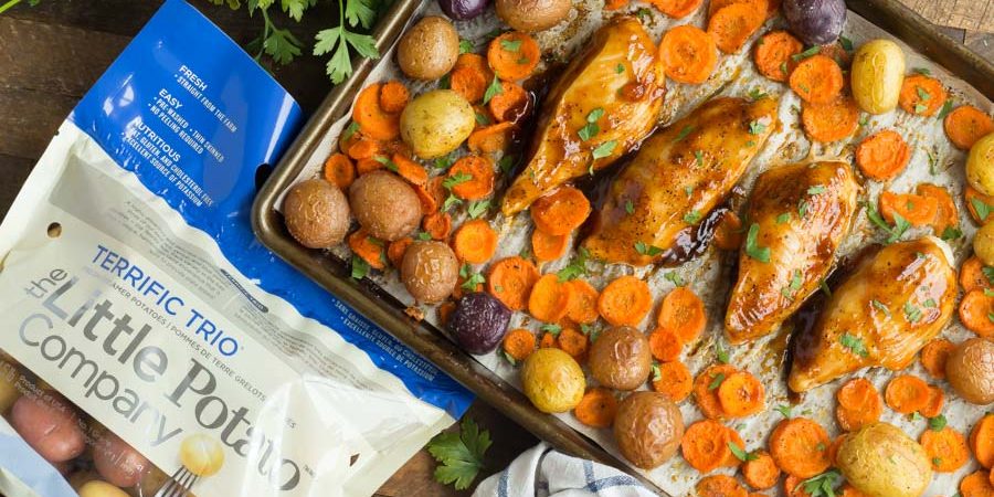 Apricot Chicken Sheet Pan Dinner