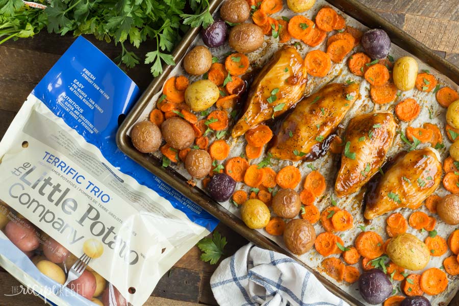 Apricot Chicken Sheet Pan Dinner