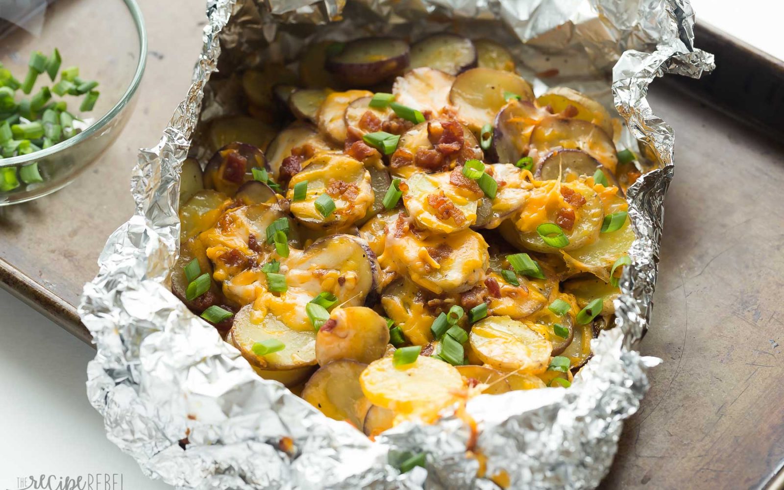 Cheesy Grilled Potatoes with Bacon