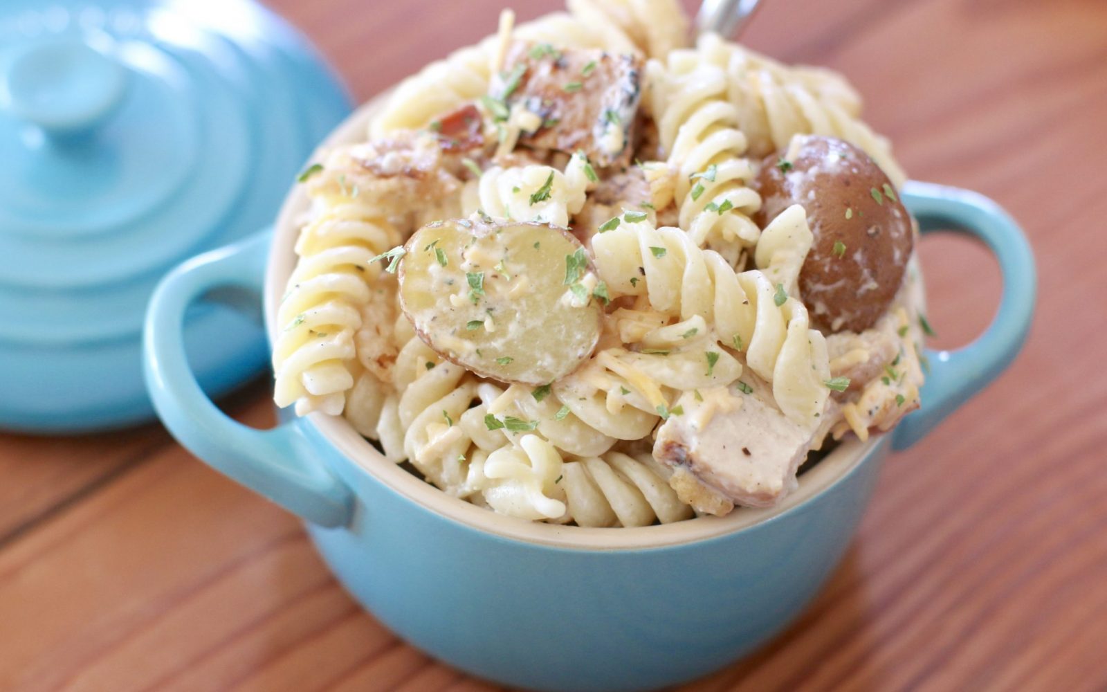 Chicken Bacon Ranch Potato Pasta Salad