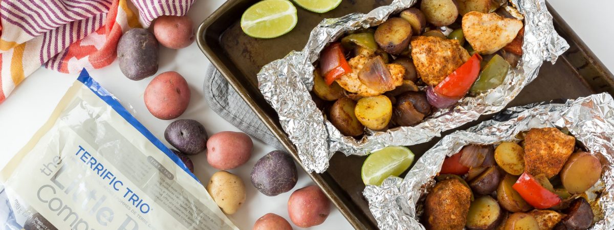 Fajitas au poulet en papillote d’aluminium