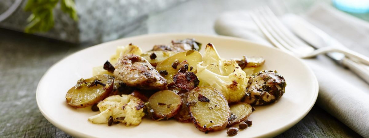 Weeknight One-Tray Roasted Herb Potatoes