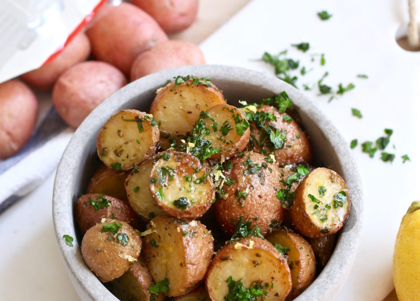 Garlic Potatoes with Parsley