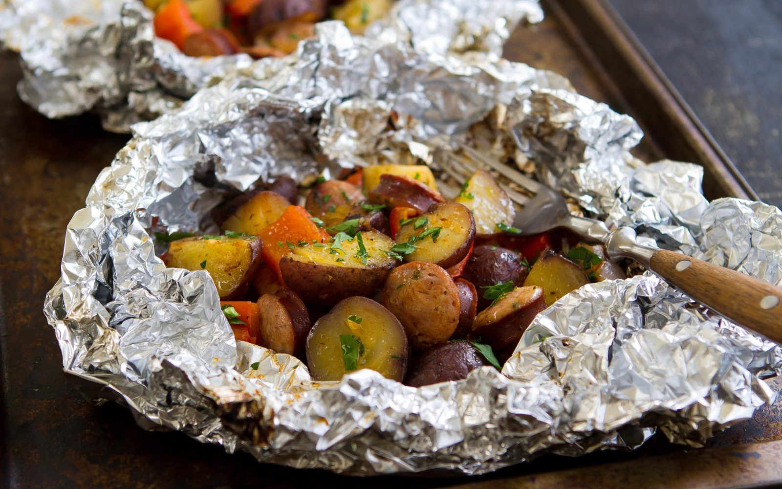 Grilled Sausage Potato Foil Packets