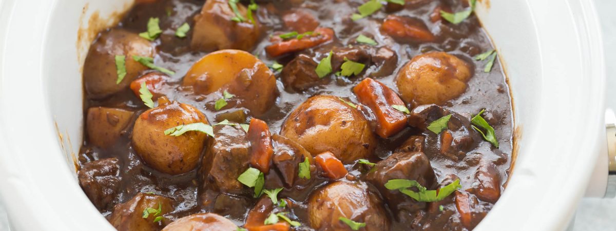 Honey Balsamic Slow Cooker Beef Stew