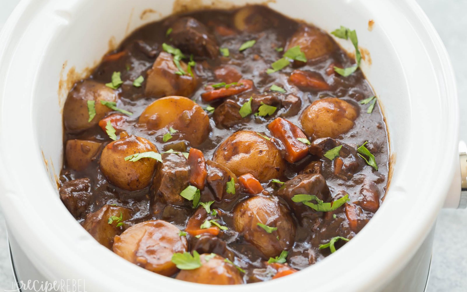 Honey Balsamic Slow Cooker Beef Stew