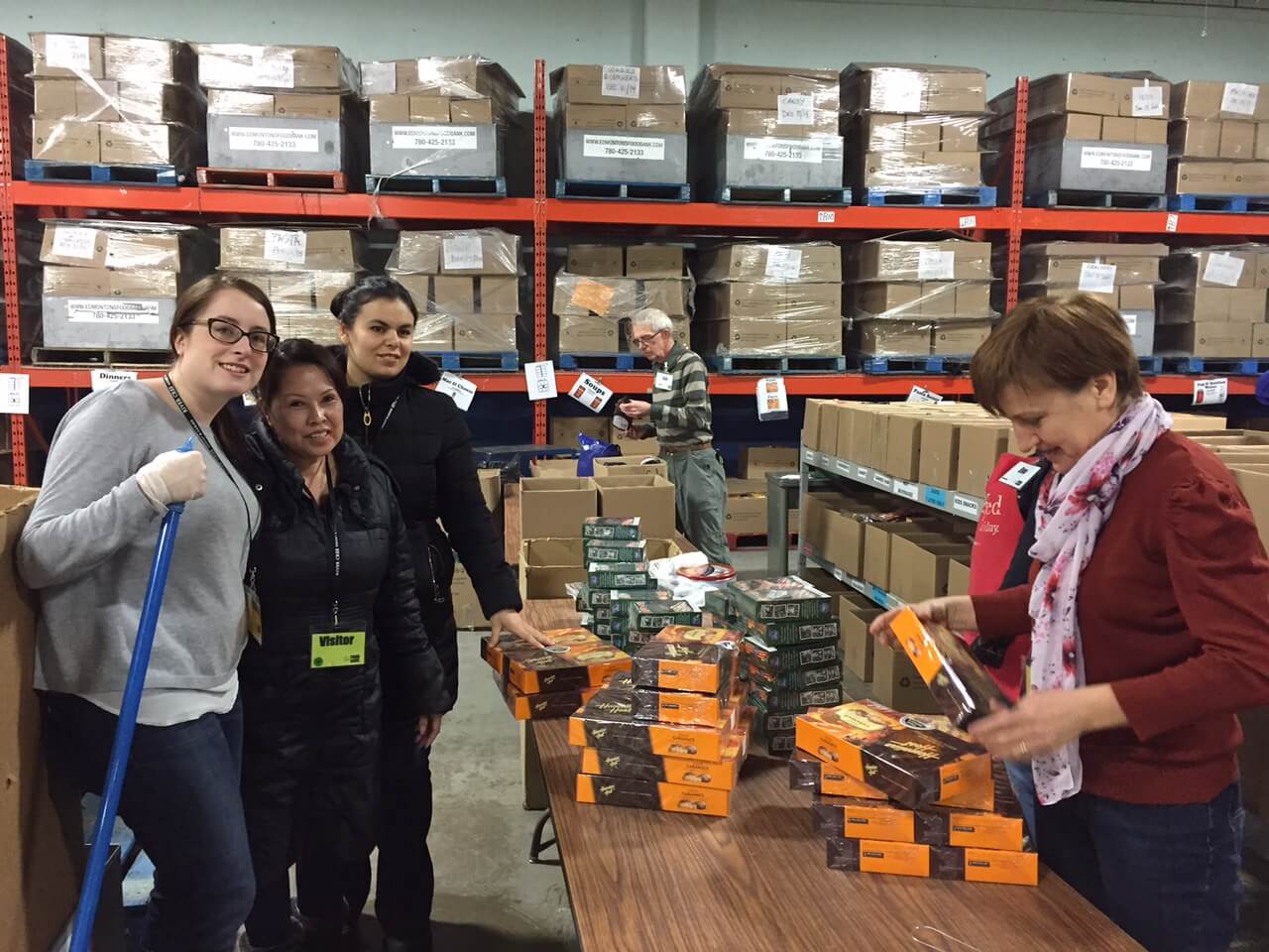 Edmonton Food Bank Volunteering January 2015