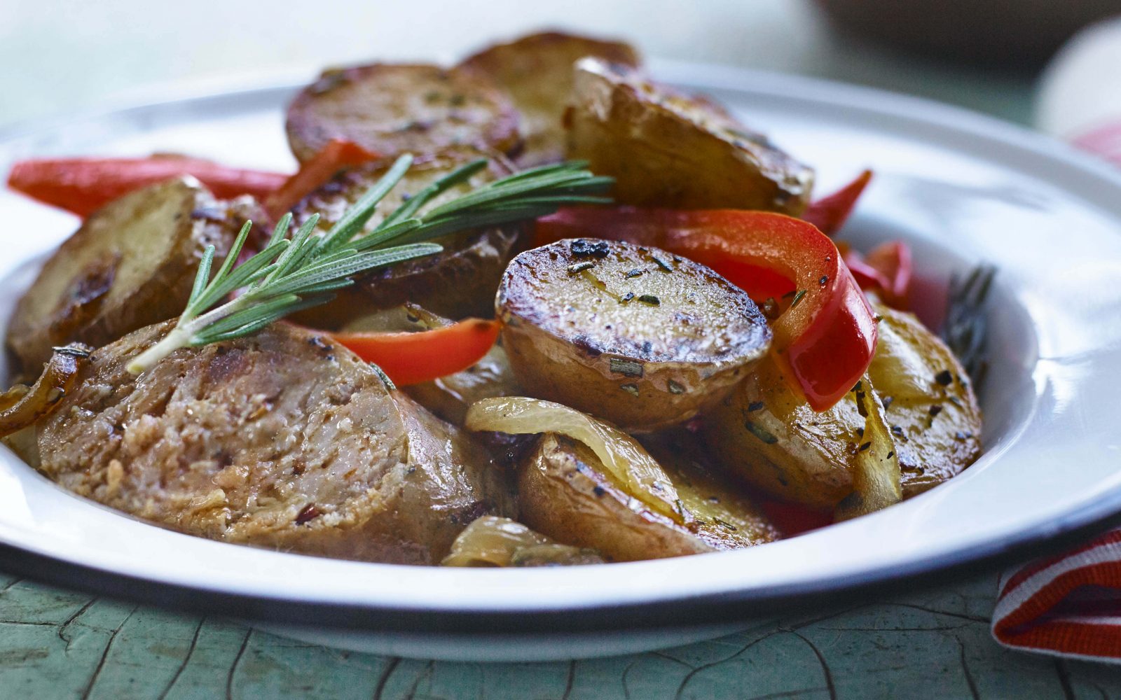 Potatoes, Sausages, and Peppers