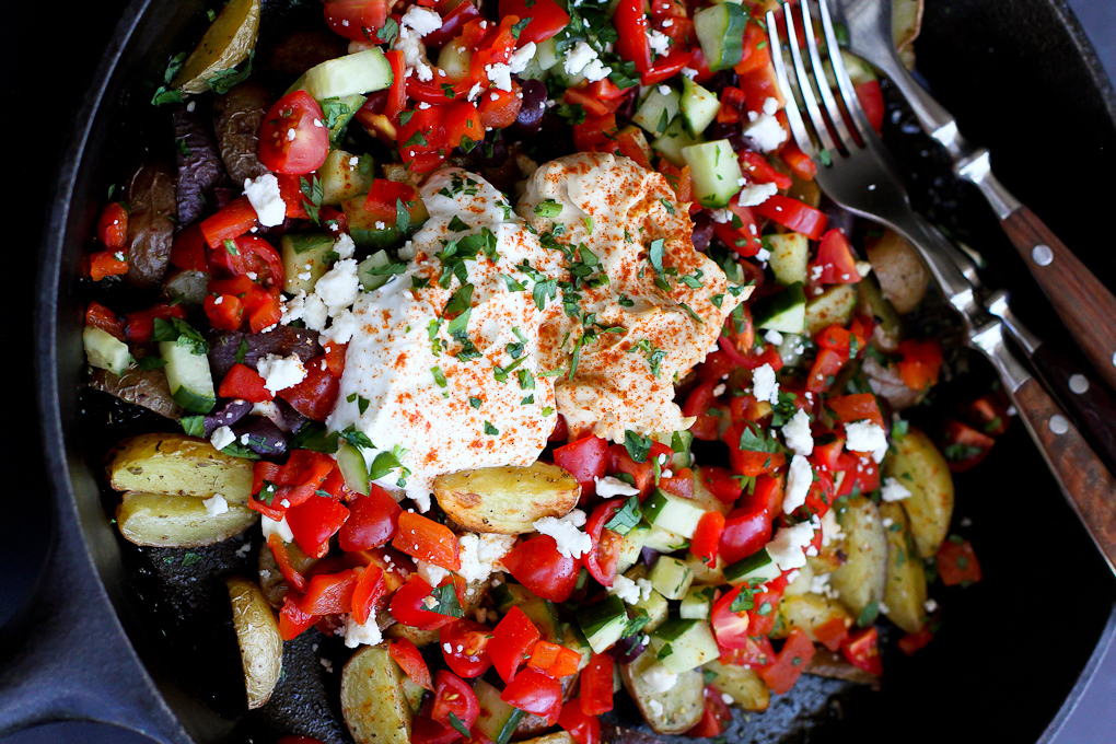 Mediterranean Roasted Potato Nachos Recipe