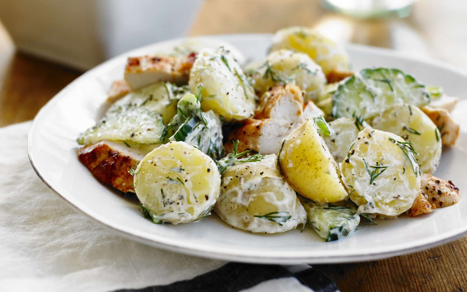 Mount Athos Chicken Breasts with Creamy Potato Salad