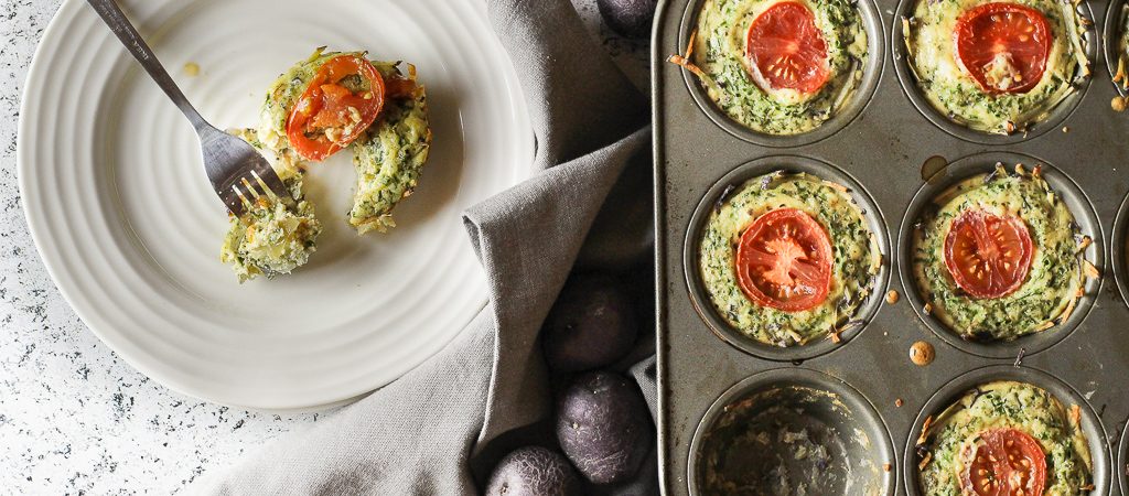 Latke-Crust Vegetable Mini-Quiches