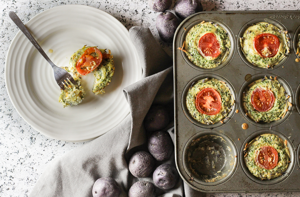 Latke-Crust Vegetable Mini-Quiches