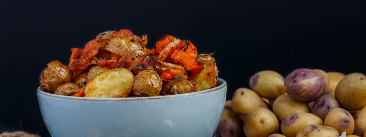 Roasted Thyme Little Potatoes with Bacon