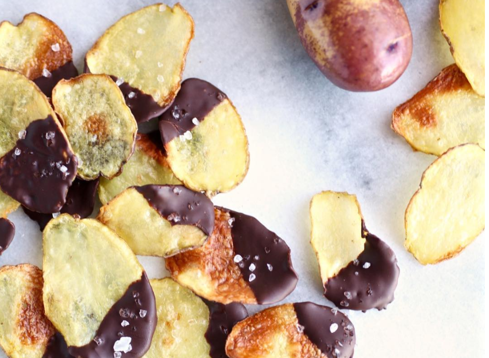 Chocolate Dipped Sea Salt Potato Chips