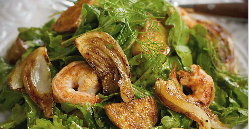 Roasted Potato Salad with Shrimp and Fennel