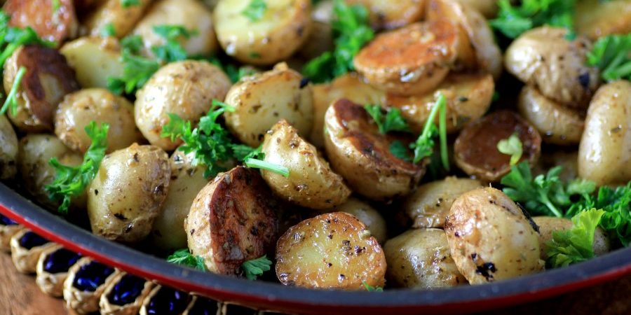 Skillet Greek Potatoes