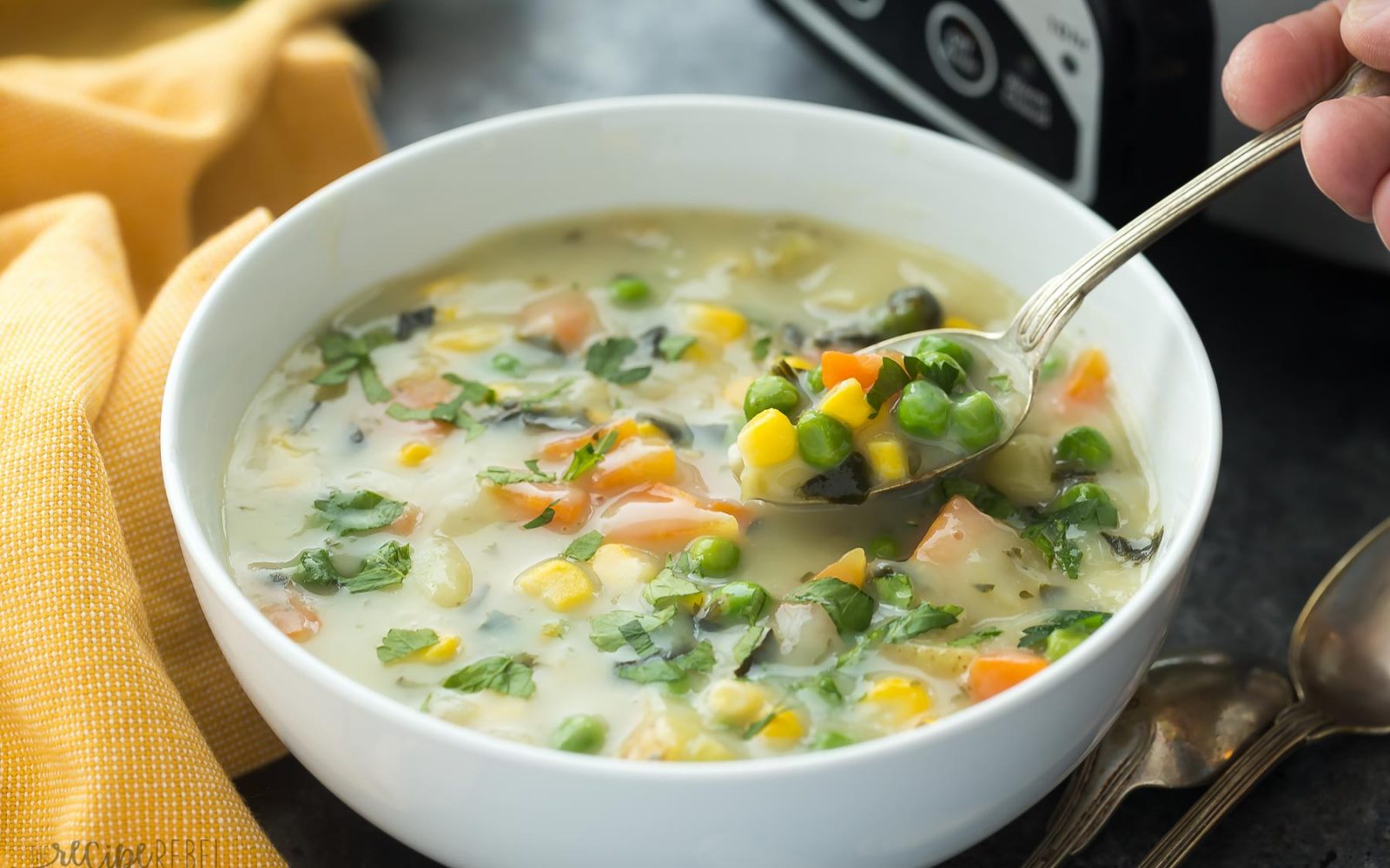 Slow Cooker Creamy Vegetable Soup