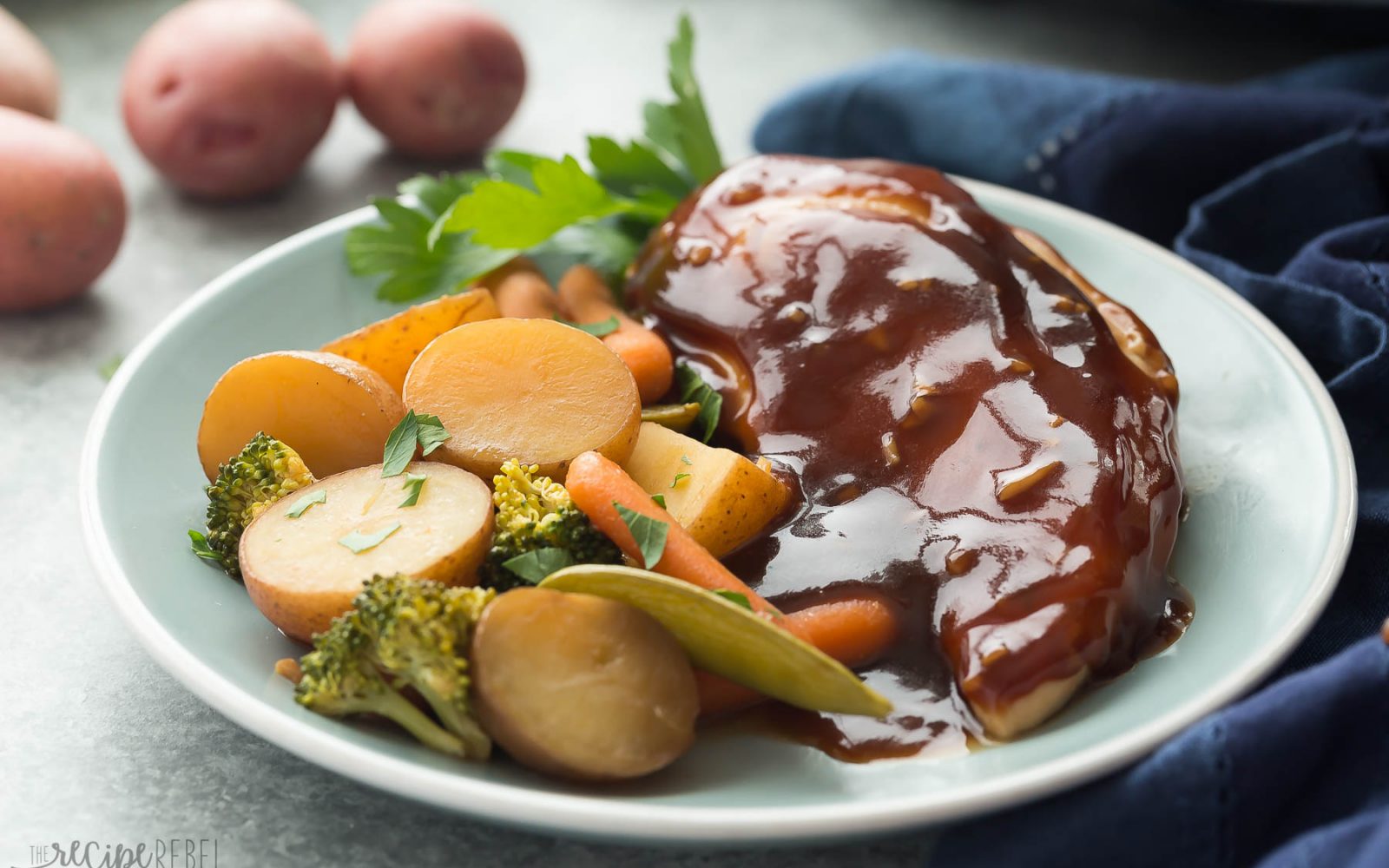 Slow Cooker Honey Garlic Chicken and Vegetables