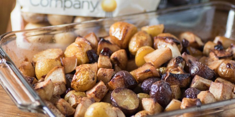 Slow Roasted Potatoes, Turnips, and Apples