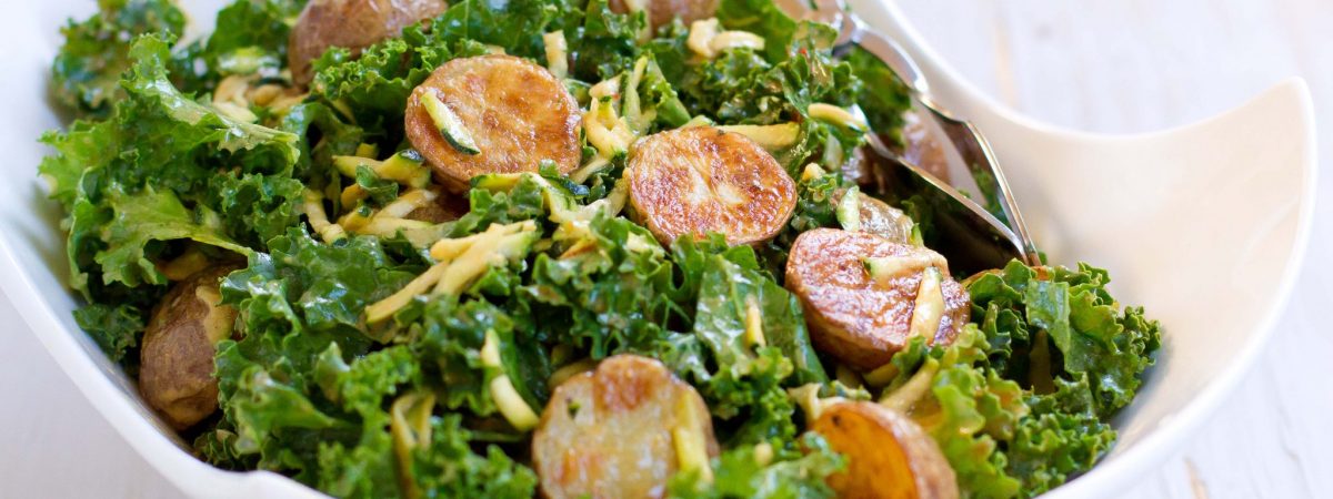 Thai Roasted Potato Kale Salad