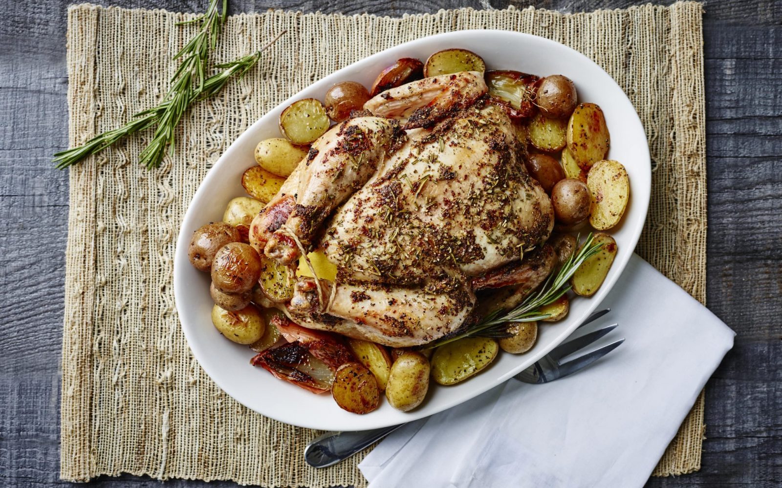 Weekend Roast Chicken and Potatoes