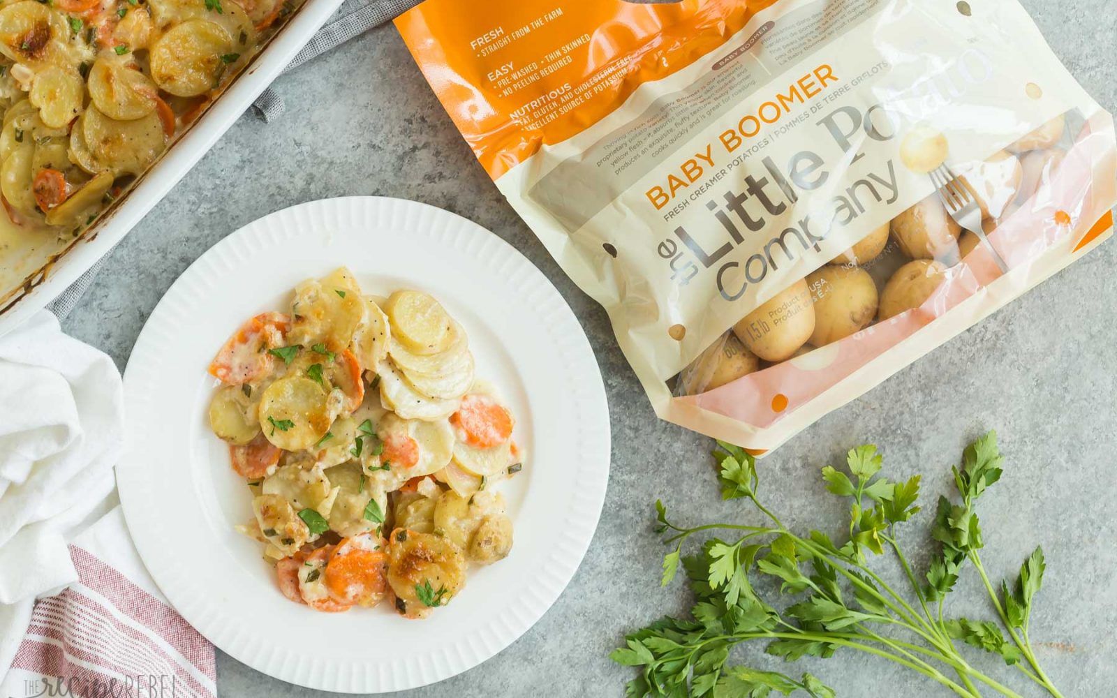 Garlic Parmesan Scalloped Potatoes and Carrots