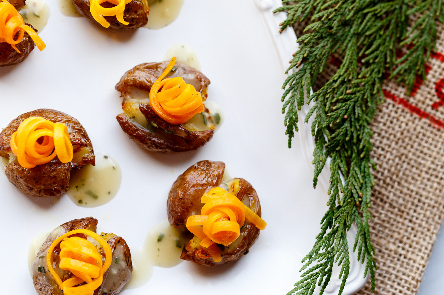 Butternut Squash and Sage Smashed Little Potatoes