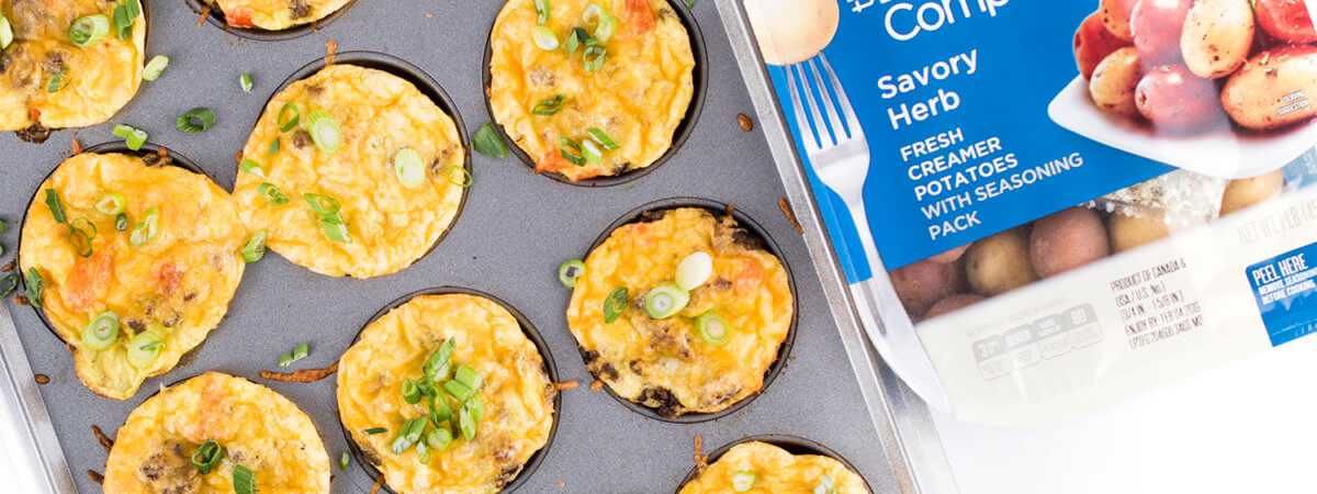 Cheesy Egg Cups with Sausage, Peppers, and Potatoes