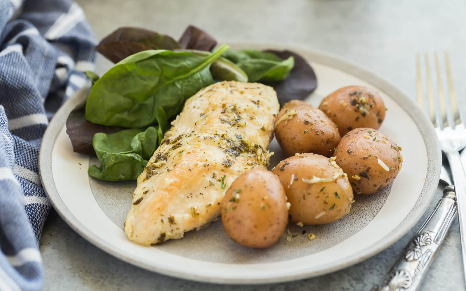 Pesto Parmesan Instant Pot Chicken and Potatoes