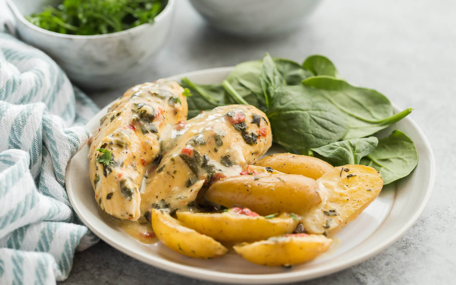 Italian Slow Cooker Chicken and Potatoes