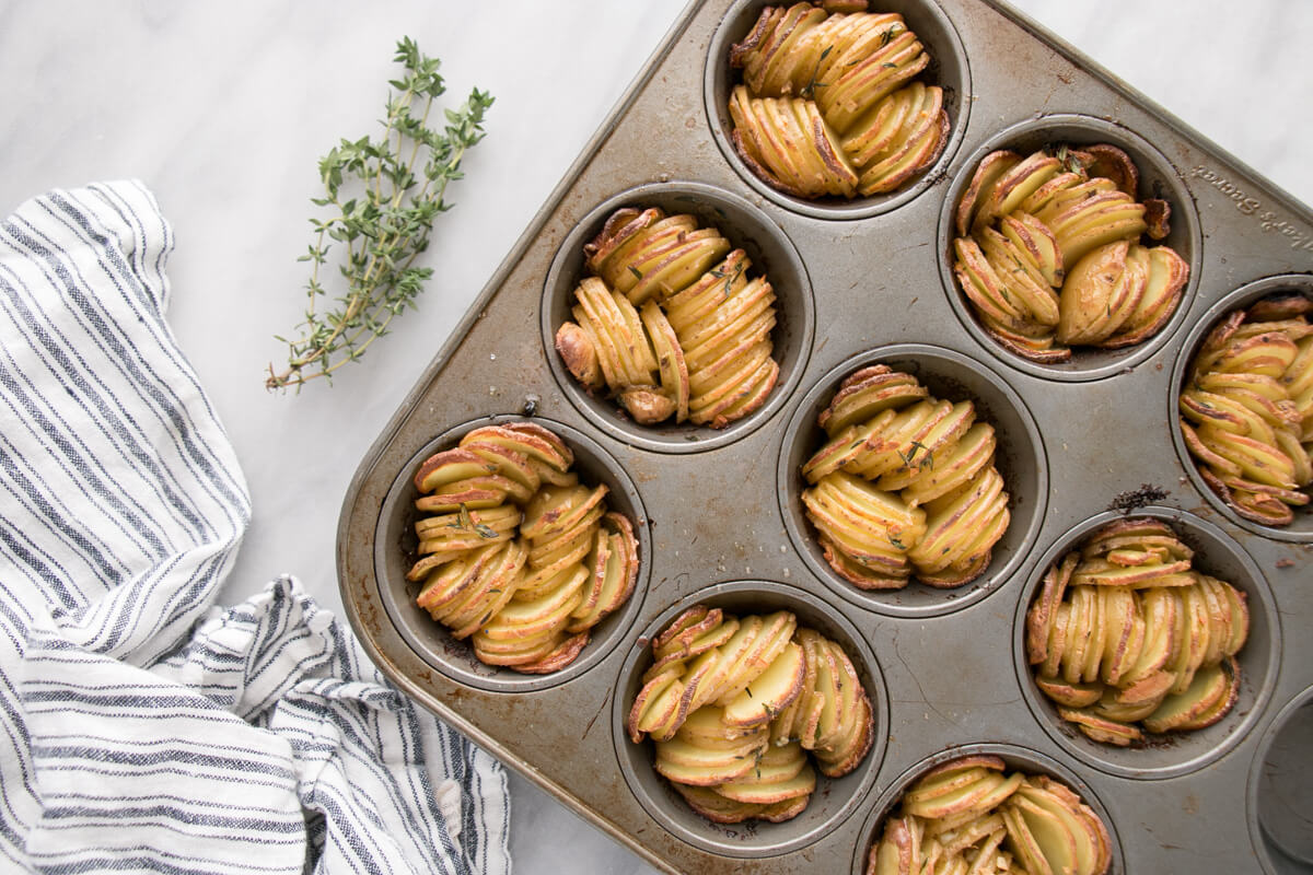 Crispy Muffin Tin Fingerling Potatoes