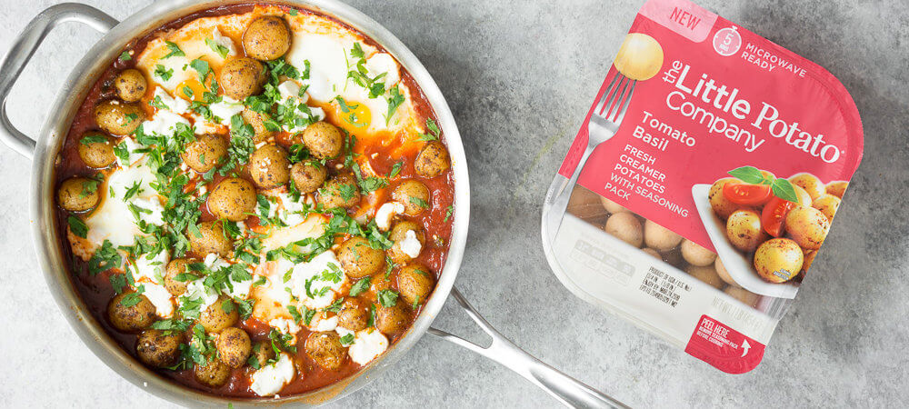 Potato, Spinach, and Egg Shakshuka