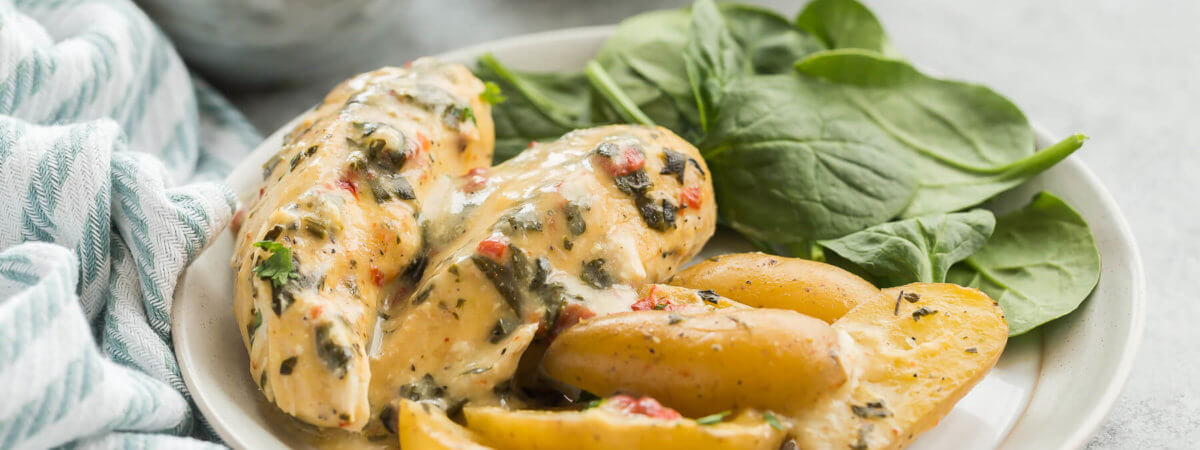 Pommes de terre et poulet à l’italienne cuits à la mijoteuse