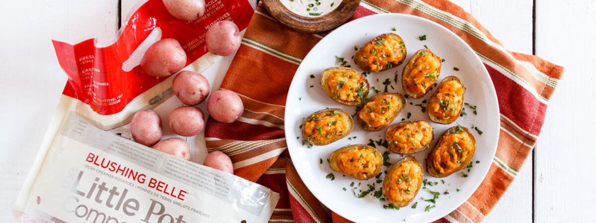 Vegan Double-Stuffed Buffalo Ranch Potatoes