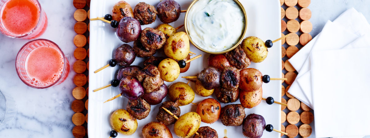 Lamb and Creamer Potato Mini-Brochettes