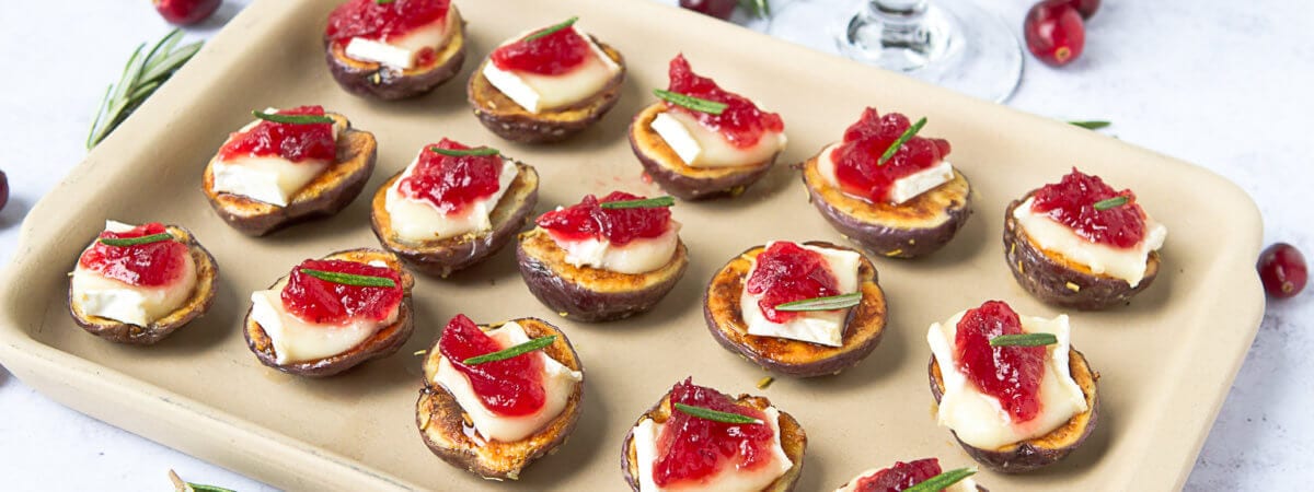 Brie and Cranberry Potato Bites