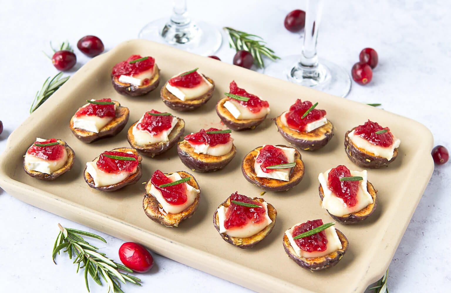 Brie and Cranberry Potato Bites