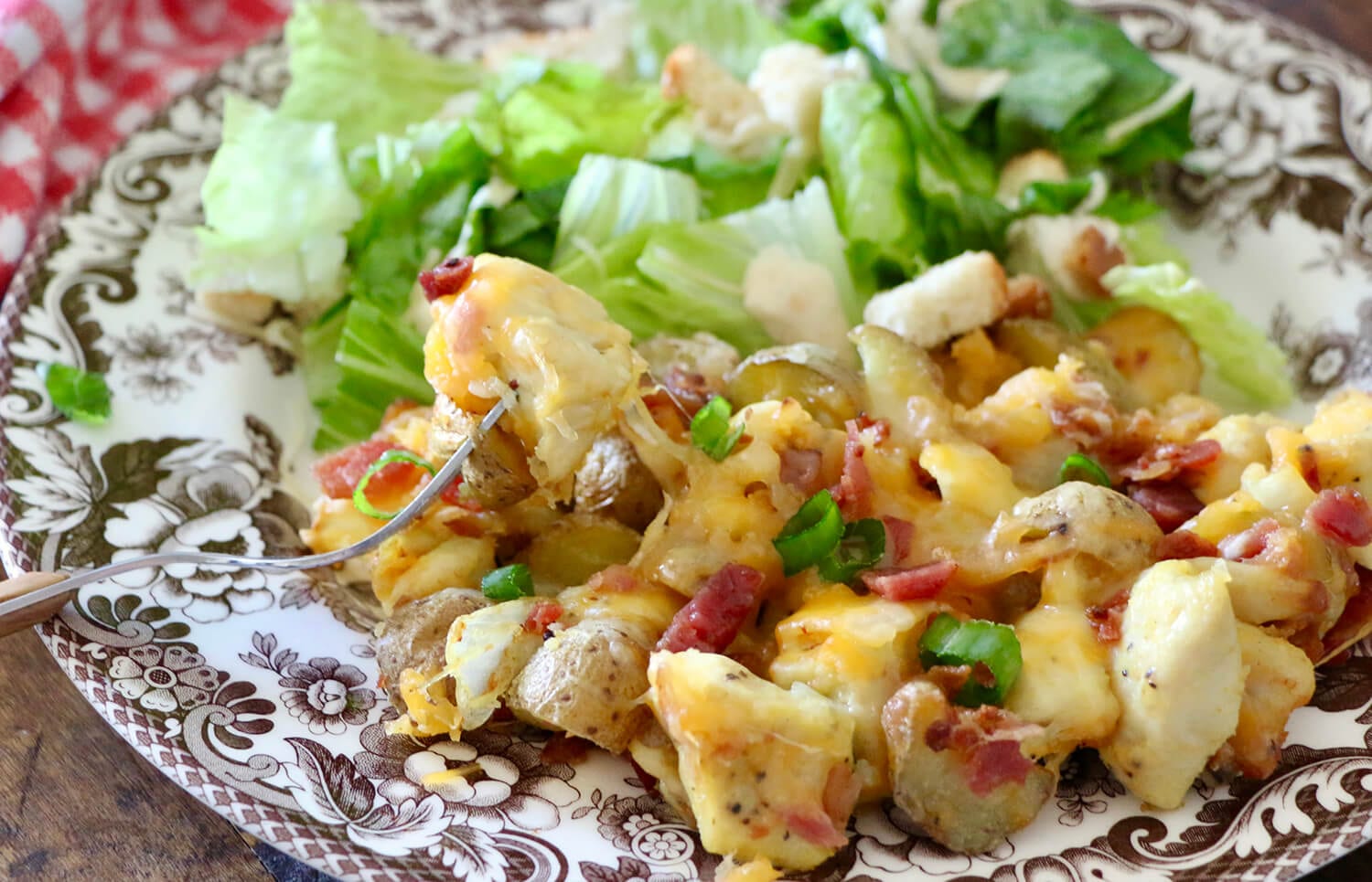 Air Fryer Loaded Chicken and Potatoes